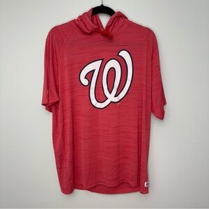 Stitches‎ Washington Nationals Women's Hoodied T Shirt XXL Lightweight Red